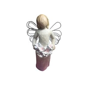Willow Tree Angel of Spring‎ Figurine 2001 Holding Pink Flowers Demdaco